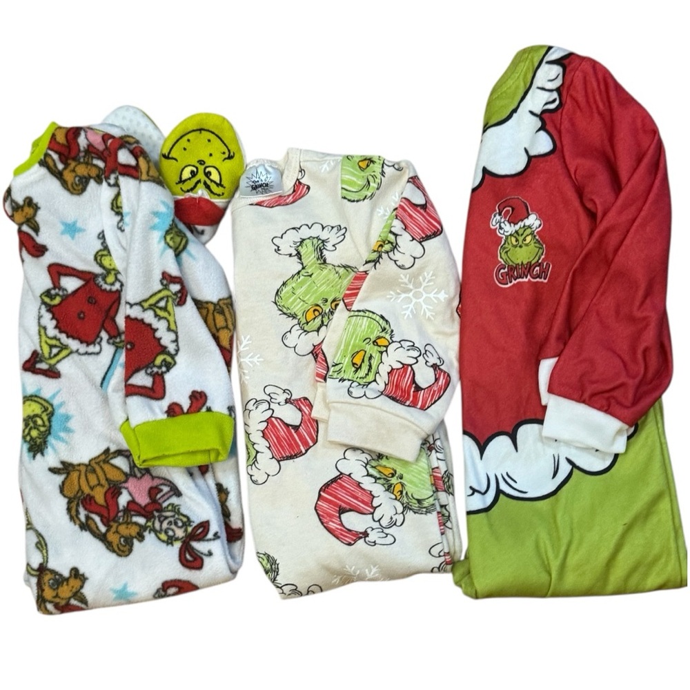 Grinch Toddler Pajamas Set Of 3- 18 Month Gender Neutral